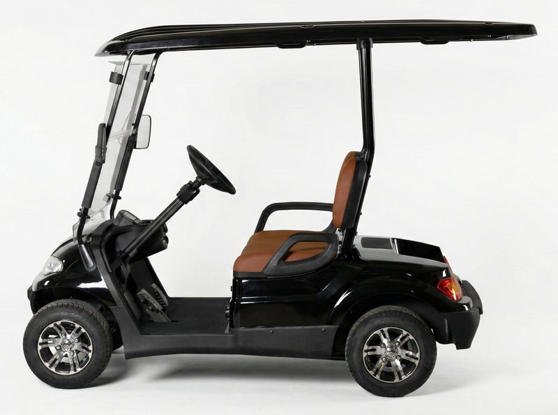 EPIC 2-Seater Non-Lifted Electric Golf Cart with Lithium Battery 105Ah & Standard Tires | LSEV (Black) - Image 3